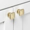 Gliderite Hardware 1-1/4 in. Champagne Gold Square Cabinet Knob, 5PK 81091-CHPG-5 - alternate 4